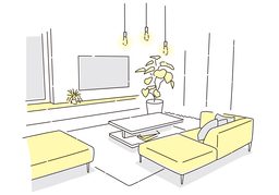 living roomのイラスト